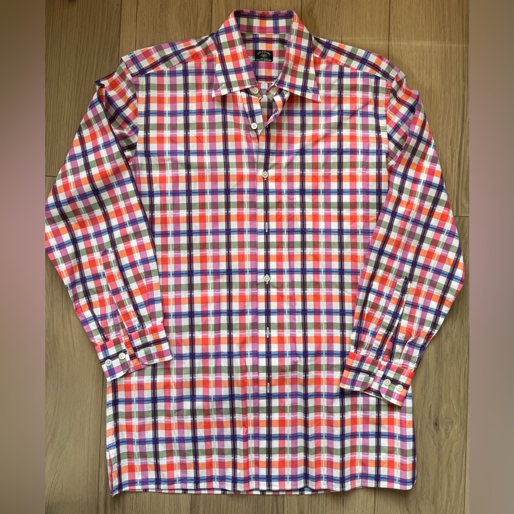 Solemare Maus & Hoffman Vibrant Plaid Multicolor Long Sleeve Button Down Shirt